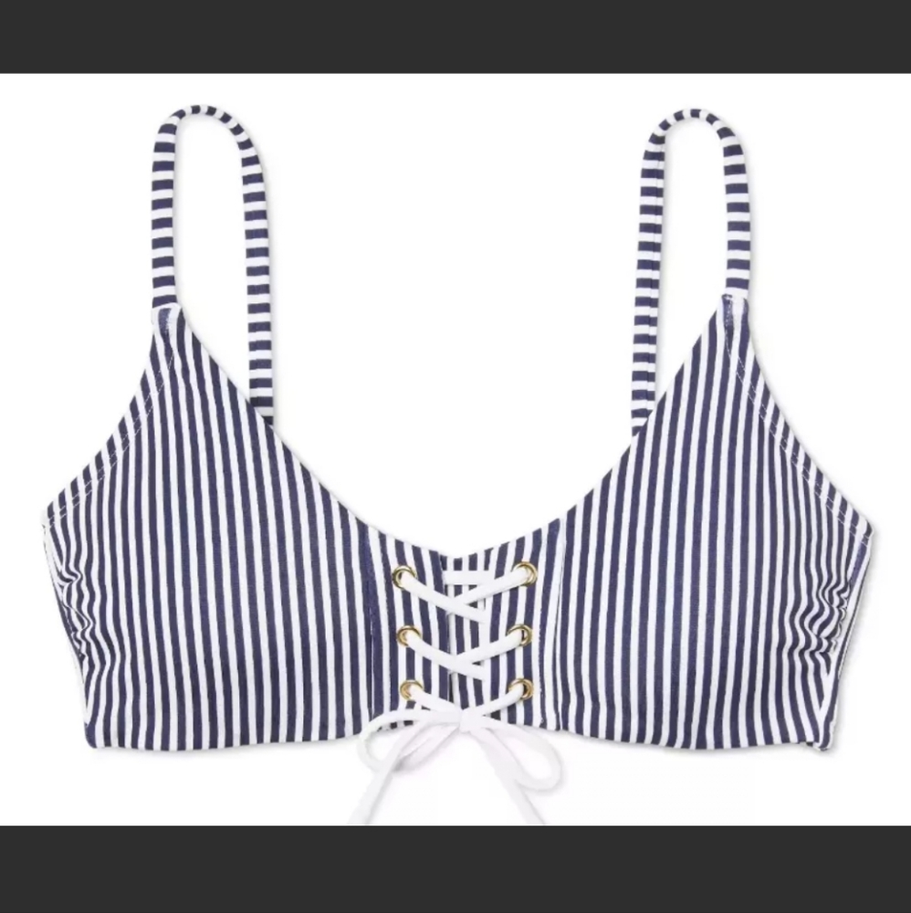 Xhilaration Striped Bikini Top - Picture 3 of 3